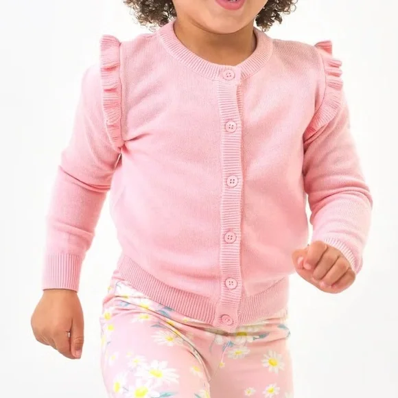 Little Sleepies 3T NWT Pink Ruffled Toddler Cardigan - Picture 1 of 2